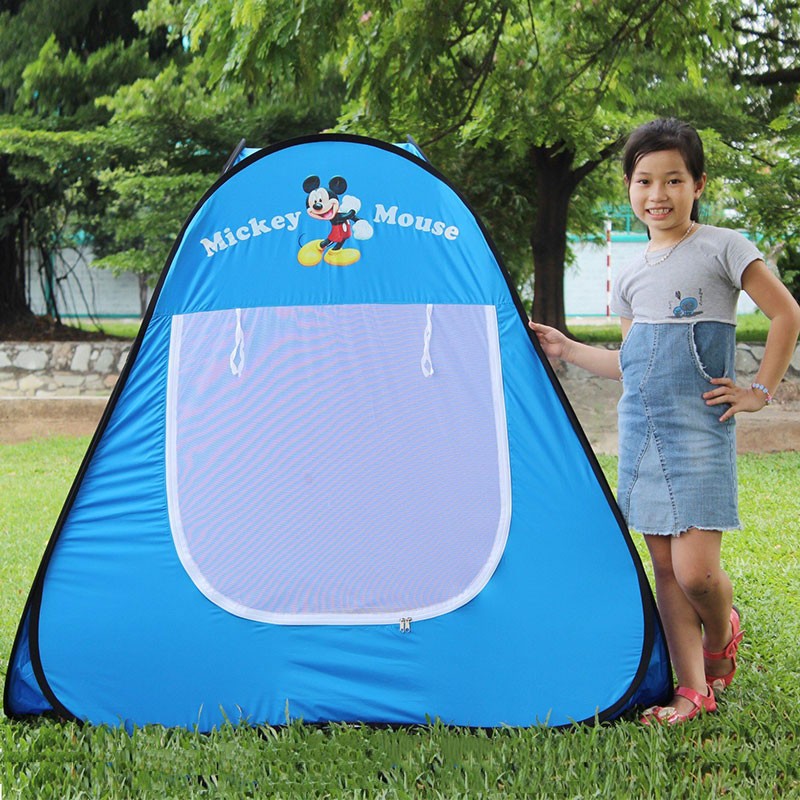 Lều Trẻ Em Tự Bung chuột Mickey màu xanh